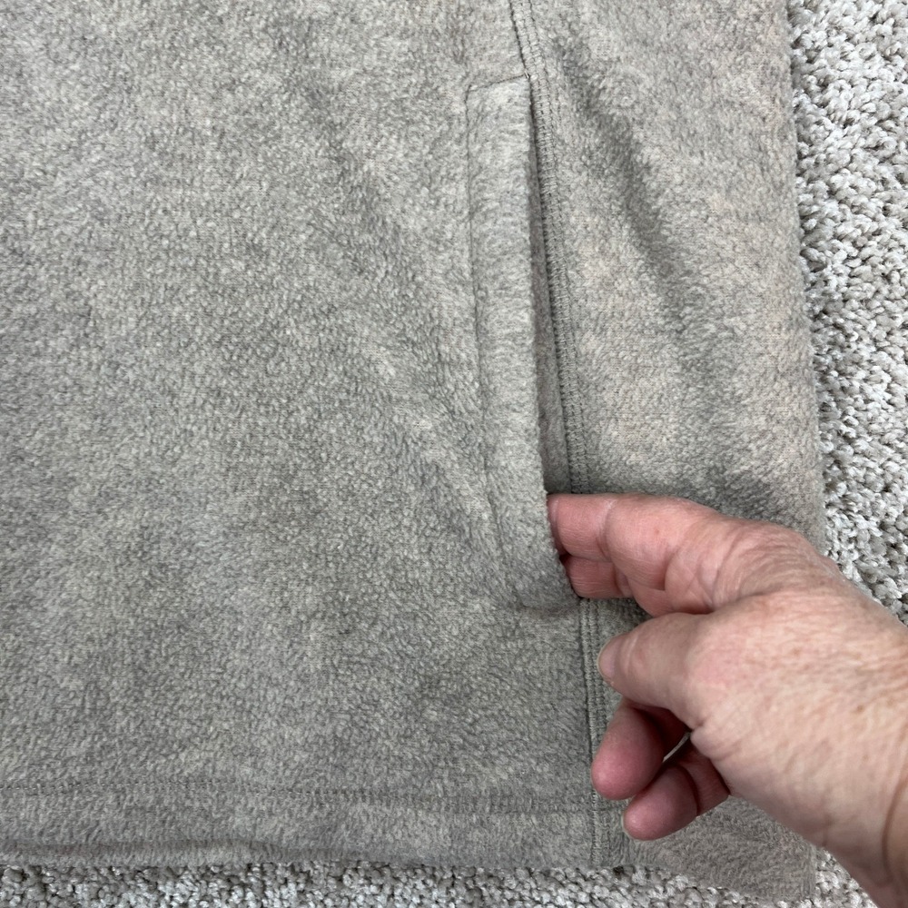 Croft Barrow Pullover Mens Large Gray Long Sleeve 1/4 Zip Mock Neck Fleece EUC - Picture 6 of 10